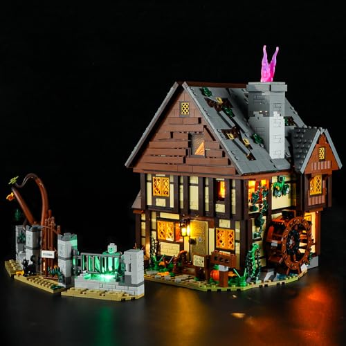 GEAMENT LED Licht-Set Kompatibel mit Lego Hocus Pocus Das Hexenhaus der Sanderson-Schwestern (The Sanderson Sisters' Cottage) Ideas 21341 (Modell-Set Nicht enthalten) von GEAMENT