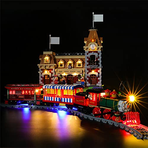 GEAMENT LED Licht-Set Kompatibel mit Lego Disney Zug mit Bahnhof (Disney Train and Station) - Beleuchtungsset für Powered UP 71044 (Modell-Set Nicht enthalten) von GEAMENT