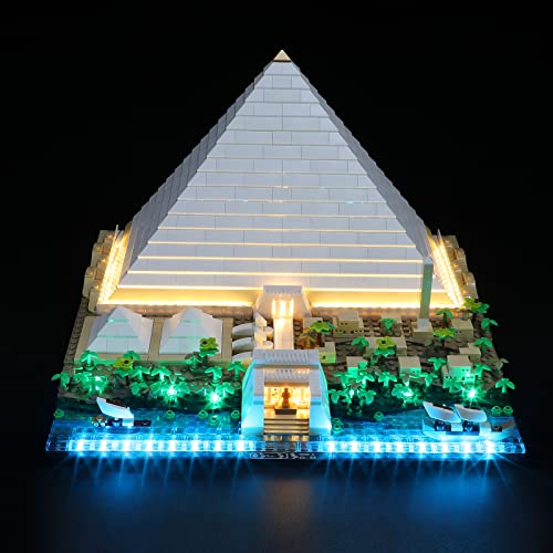 GEAMENT LED Licht-Set Kompatibel mit Lego Great Pyramid of Giza - Beleuchtungsset für Architecture 21058 Baumodell (Modell-Set Nicht enthalten) von GEAMENT