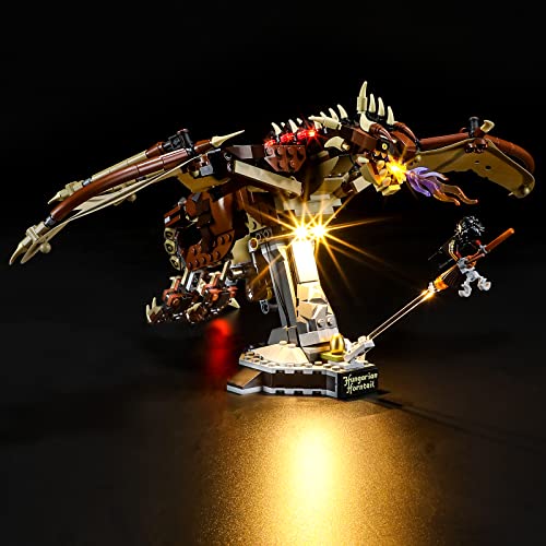 GEAMENT LED Licht-Set Kompatibel mit Lego Harry Potter Ungarischer Hornschwanz (Hungarian Horntail Dragon) - Beleuchtungsset für 76406 Baumodell (Modell-Set Nicht enthalten) von GEAMENT