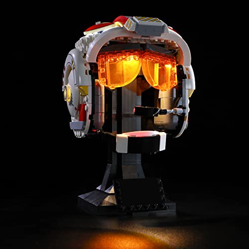 GEAMENT LED Licht-Set Kompatibel mit Helm von Luke Skywalker Rot Fünf - Beleuchtungsset für Star Wars 75327 Baumodell (Modell-Set Nicht enthalten) von GEAMENT