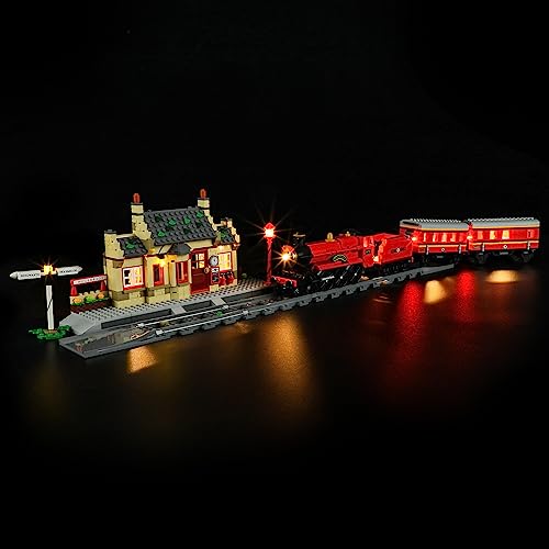 GEAMENT LED Licht-Set Kompatibel mit Lego Hogwarts Express & der Bahnhof von Hogsmeade (Hogsmeade Station) - Beleuchtungsset für Harry Potter 76423 (Modell-Set Nicht enthalten) von GEAMENT