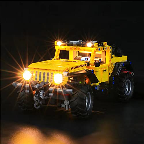 GEAMENT LED Licht-Set Kompatibel mit Lego Jeep Wrangler - Beleuchtungsset für Technic 42122 Baumodell (Modell-Set Nicht enthalten) von GEAMENT