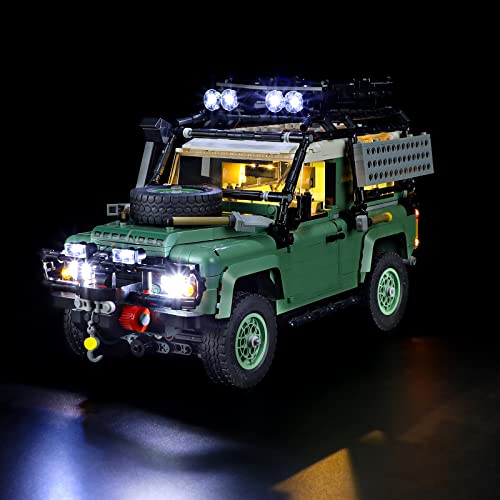 GEAMENT LED Licht-Set Kompatibel mit Lego Klassischer Land Rover Defender 90 (Land Rover Classic Defender 90) - Beleuchtungsset für Icons 10317 (Modell-Set Nicht enthalten) von GEAMENT