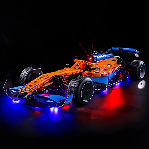 GEAMENT LED Licht-Set Kompatibel mit McLaren Formel 1 F1- Beleuchtungsset für Technic 42141 Baumodell (Modell-Set Nicht enthalten) von GEAMENT