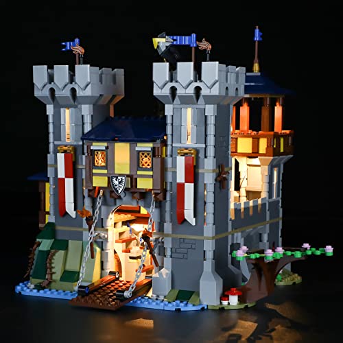 GEAMENT LED Licht-Set Kompatibel mit Lego Mittelalterliche Burg Konstruktionsspielzeug (Medieval Castle) - Beleuchtungsset für Creator 31120 (Modell-Set Nicht enthalten) von GEAMENT