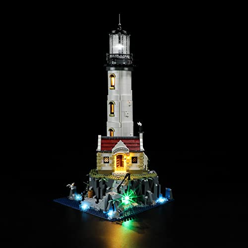 GEAMENT LED Licht-Set Kompatibel mit Lego Motorisierter Leuchtturm (Lighthouse) - Beleuchtungsset für Ideas 21335 Baumodell (Modell-Set Nicht enthalten) von GEAMENT