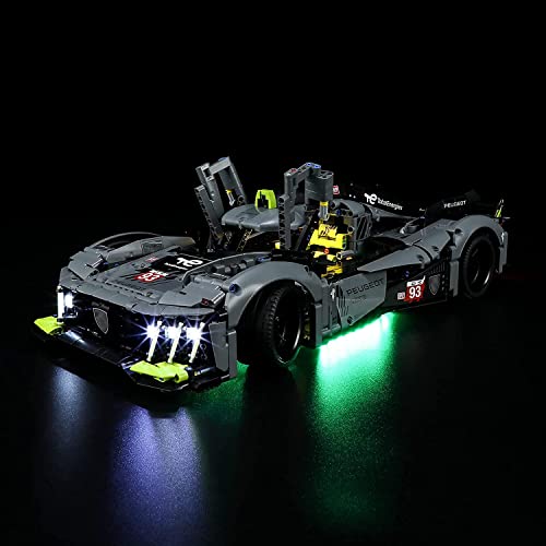 GEAMENT LED Licht-Set Kompatibel mit Peugeot 9X8 24H Le Mans Hybrid Hypercar - Beleuchtungsset für Technic 42156 (Modell-Set Nicht enthalten) von GEAMENT