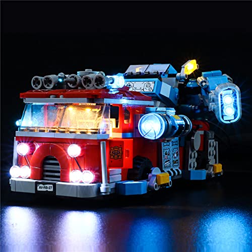 GEAMENT LED Licht-Set Kompatibel mit Lego Phantom Feuerwehrauto 3000 (Phantom Fire Truck 3000) - Beleuchtungsset für Hidden Side 70436 (Modell-Set Nicht enthalten) von GEAMENT