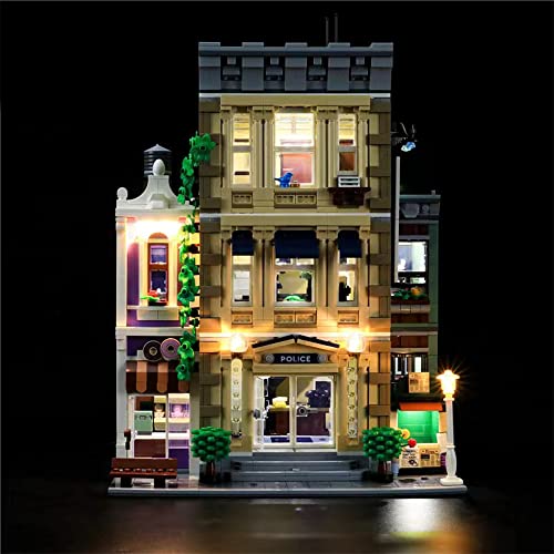 GEAMENT LED Licht-Set Kompatibel mit Lego Polizeistation (Police Station) - Beleuchtungsset für Creator 10278 Baumodell (Modell-Set Nicht enthalten) von GEAMENT