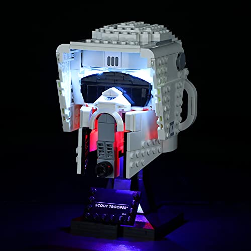 GEAMENT LED Licht-Set Kompatibel mit Scout Trooper Helmet - Beleuchtungsset für Star Wars 75305 Baumodell (Modell-Set Nicht enthalten) von GEAMENT