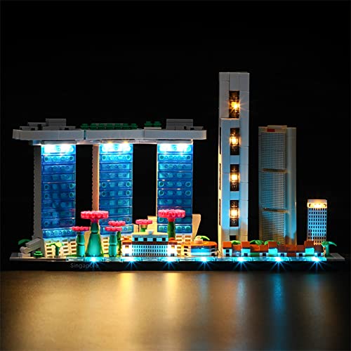 GEAMENT LED Licht-Set Kompatibel mit Lego Singapur - Beleuchtungsset für Architecture 21057 Baumodell (Modell-Set Nicht enthalten) von GEAMENT