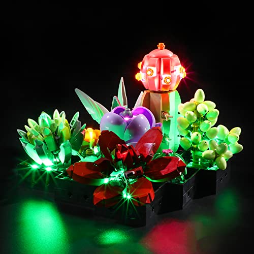 GEAMENT LED Licht-Set Kompatibel mit Sukkulenten (Succulents) - Beleuchtungsset für Creator 10309 Baumodell (Modell-Set Nicht enthalten) von GEAMENT