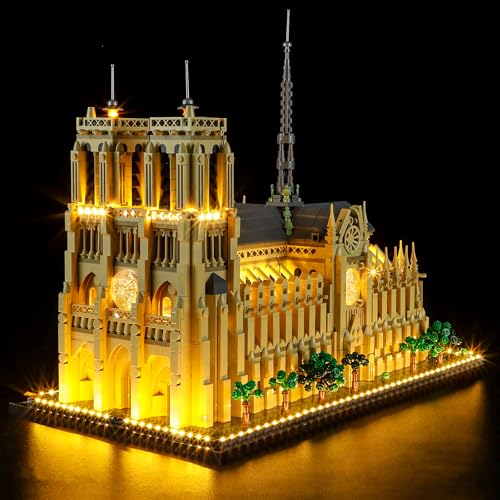 GEAMENT LED Licht-Set Kompatibel mit Lego Notre-Dame de Paris - Beleuchtungsset für Architecture 21061 (Modell-Set Nicht enthalten) von GEAMENT