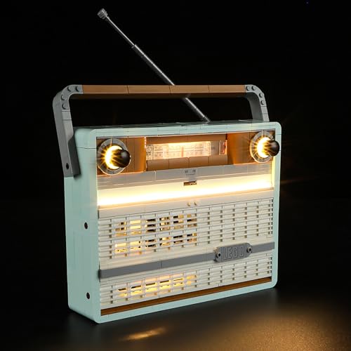 GEAMENT LED Licht-Set Kompatibel mit Lego Retro-Kofferradio - Beleuchtungsset für Icons 10334 Retro Radio (Modell-Set Nicht enthalten) von GEAMENT