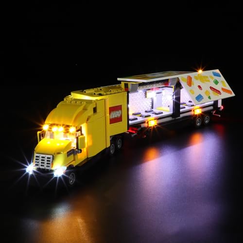 GEAMENT LED Licht-Set Kompatibel mit Lego Sattelzug (Yellow Delivery Truck) - Beleuchtungsset für City 60440 (Modell-Set Nicht enthalten) von GEAMENT