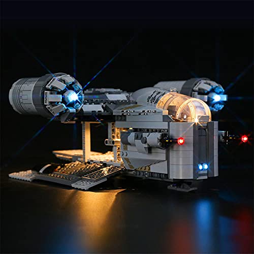 GEAMENT LED Licht-Set für Der Mandalorianer Razor Crest, Kopfgeldjäger Transporter Raumschiff – kompatibel mit Star Wars 75292 Modell (Modell-Set Nicht enthalten) von GEAMENT