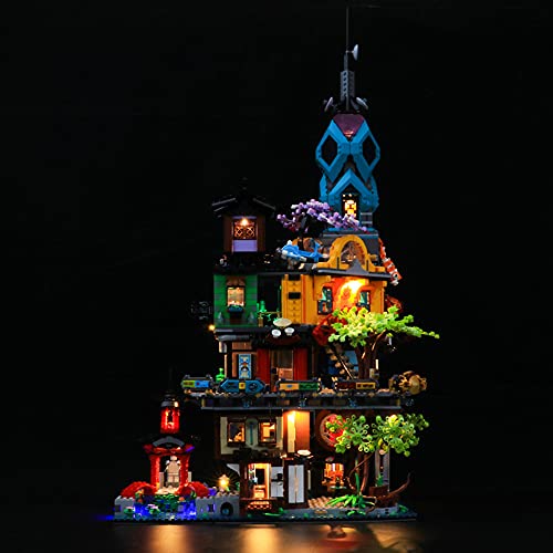 GEAMENT LED-Licht-Set für Ninjago City Gardens (Gärten) Bausteine Modell Kompatibel mit Lego 71741 (Modell-Set Nicht enthalten) von GEAMENT