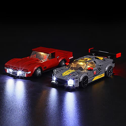 GEAMENT Licht-Set Kompatibel mit Chevrolet Corvette C8.R & 1968 Spielzeugauto - Beleuchtungsset für Speed Champions 76903 (Modell-Set Nicht enthalten) von GEAMENT