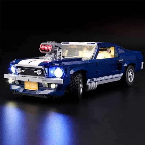 GEAMENT Verbesserte Version Blocks LED Licht-Set für Creator Expert Ford Mustang Car Building Model - Kompatibel mit 10265 (Modell-Set Nicht enthalten) von GEAMENT