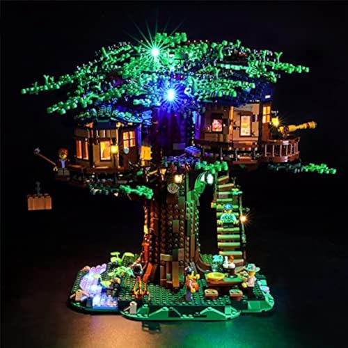 GEAMENT Verbesserte Version LED-Licht-Set für Ideas Baumhaus (Tree House) – Kompatibel mit Lego 21318 Baustein-Modell (Modell-Set Nicht enthalten) von GEAMENT