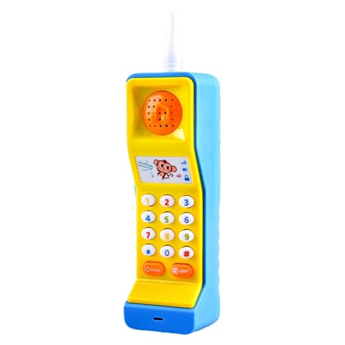 Spielzeug-Handys - Lernspielzeug-Telefon | Vintage Fake Phone Lernspielzeug | Pädagogisches Anruf- und Chat-Lernspieltelefon, interaktives Eltern-Kind-Spielzeug mit leichten Soundeffekten für die früh von GEBBEM