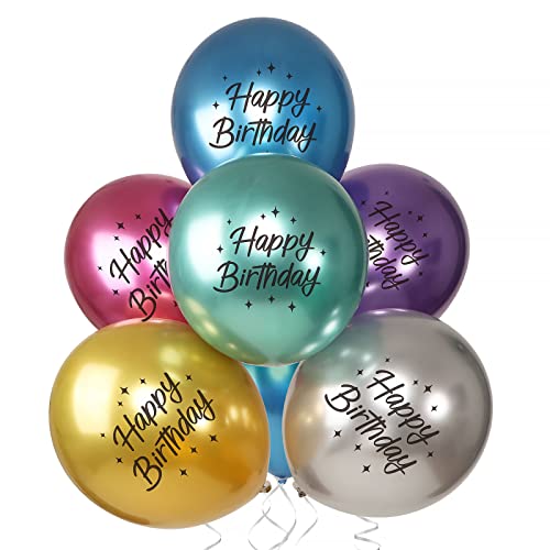24 Stück 6 Farben Happy Birthday Metallic Luftballons 12 Zoll mit Ballonband Bunt Ballons Helium Deko Balloons Geburtstagsballons zum Geburtstag Party Kindergeburtstag Dekoration 24 Stück 6 Farben Happy Birthday Metallic Luftballons 12 Zoll mit Ballonband Bunt Ballons Helium Deko Balloons Geburtstagsballons zum Geburtstag Party Kindergeburtstag Dekoration von GEBETTER