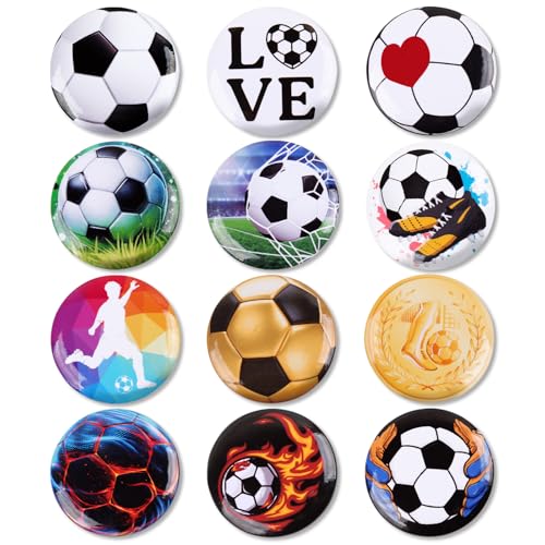 12 Stück Mini Button 25 mm Fußball Buttons Set Kinder Geburtstag Fussball Mitgebsel Geschenke Für Jungen und Mädchen Kindergeburtstag Party Geburtstagsmitbringsel Geburtstagsdeko von GEBETTER