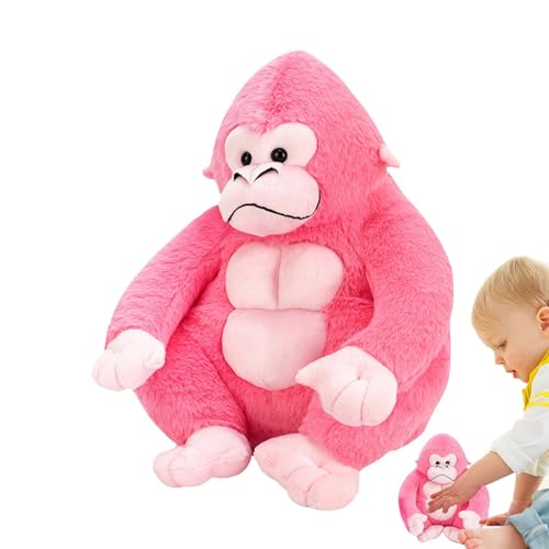 GEDOX Gorilla Spielzeug - Gefülltes Gorilla Tier Kinder, Gorilla Plüsch, Gorilla Cartoon 9,8 Zoll, Plüsch Zoo-Tier, kuschelbarer Gorilla Plüsch, Schreibtisch-Ornament von GEDOX