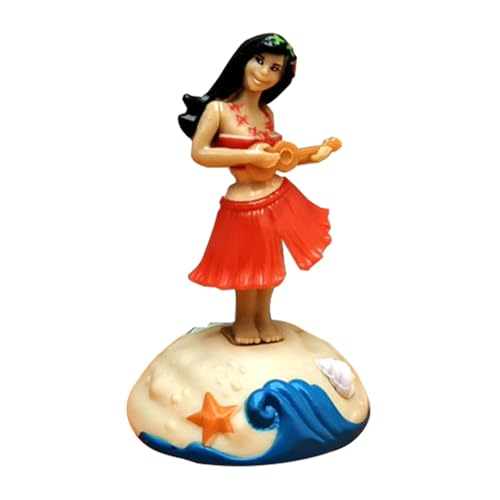 GEDOX Hawaii-Puppen-Ornamente, Armaturenbrett-Figur mit Hawaii-Mädchen, Mädchen-Figur mit Ornament, Tischschmuck mit Automobil-Finish für Schreibtisch, Hawaii von GEDOX