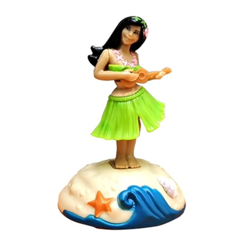 GEDOX Hawaii-Puppen-Ornamente, Armaturenbrett-Figur mit Hawaii-Mädchen, Mädchen-Figur mit Ornament, Tischschmuck mit Automobil-Finish für Schreibtisch, Hawaii von GEDOX