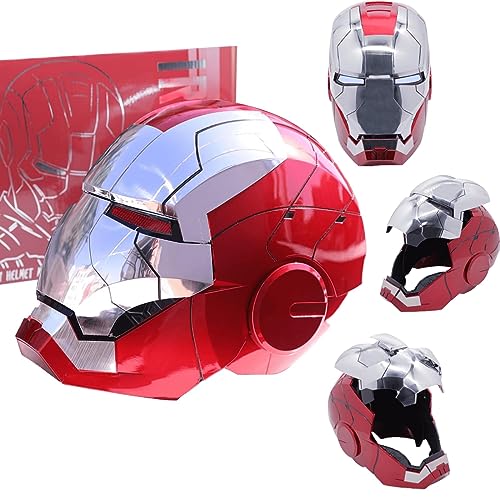 GEEOO Irn M® Helm Mk5 1:1 tragbarer elektronischer Helm, englische Sprachsteuerung, Öffnen und Schließen, ir,M,Maske, mit Touch-Sensor und LED-Augen, leuchtet für Weihnachten, Halloween von GEEOO