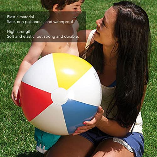 Aufblasbarer Strandball, Vierfarbiger Strandball für Schwimmbad, Wassersport, Strandbälle für Pool, Aufblasbarer Volleyball für und Erwachsene, 51 Cm von GEERYZHE