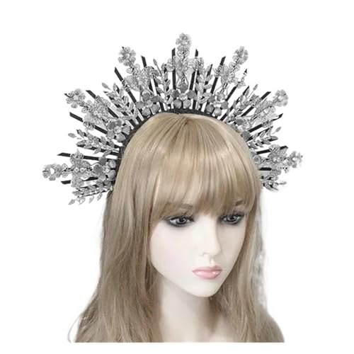 Gothic Lolita Vintage Stirnband Kopfbedeckung Barock Tiara Krone Kopfbedeckung Zubehör Für Halloween-Kostüme, Kopfbedeckungen, Cosplay-Pa(C) von GEJUAN