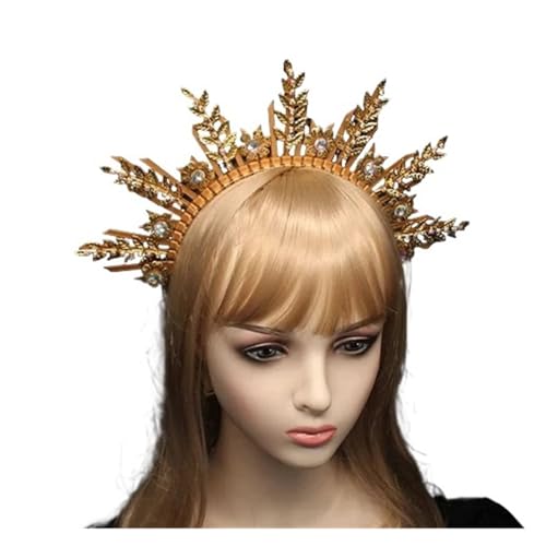 Gothic Lolita Vintage Stirnband Kopfbedeckung Barock Tiara Krone Kopfbedeckung Zubehör Für Halloween-Kostüme, Kopfbedeckungen, Cosplay-Pa(I) von GEJUAN