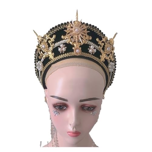 Lolita Gothic Krone Kirche Papst Tiara Renaissance Stirnband DIY Vintage Barock Hut Kopfbedeckung Dekor Kopfbedeckung Requisiten Für Halloween-Kostüme, Kopfbedeckungen, Cosplay-Pa von GEJUAN