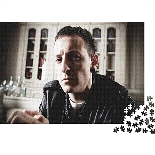 Puzzles Für Erwachsene Und Kinder,1000 Teile Holzpuzzle -Linkin Park,Rock 'n' Roll Musik Thema Puzzle Geschenk Wanddekoration 1000pcs (75x50cm) von GENBAK