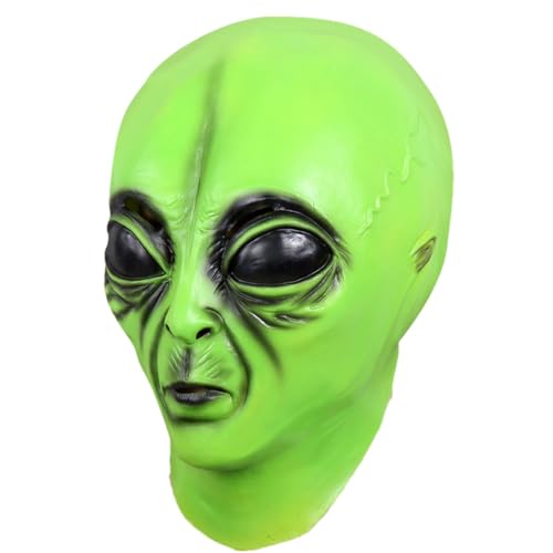 Alien-Kopf-Zubehör, Alien-Cosplay-Kostüm, realistisches Halloween-Accessoire, tragbare Festival-Gesichtsabdeckung, vielseitiges Scherzzubehör für Karneval von GENERIC