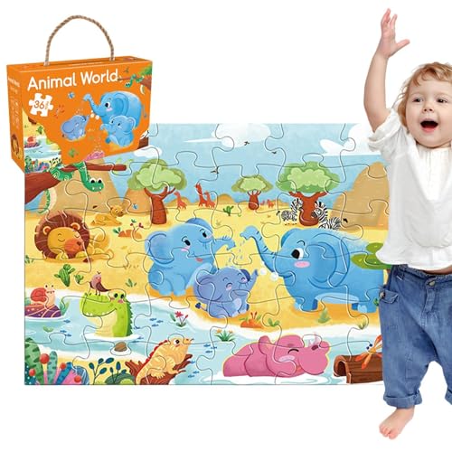 Dinosaurier-Puzzles für Kinder, Puzzle-Spiel,36-teiliges Bodenpuzzle mit Meerestieren - Puzzlespiel für Kinder, Mädchen, Kleinkinder für Zuhause, Schule, Outdoor von GENERIC