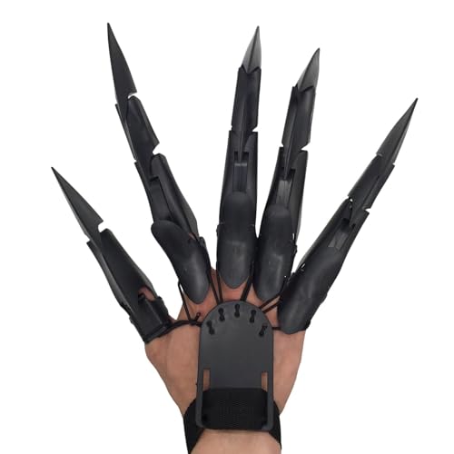 Fingerverlängerung für Halloween, Gelenke, Halloween, 3D – Handpuppen mit flexiblen Fingern, Handspielzeug, Skelett, gruseliges Skelett, Zubehör für Halloween-Party von GENERIC