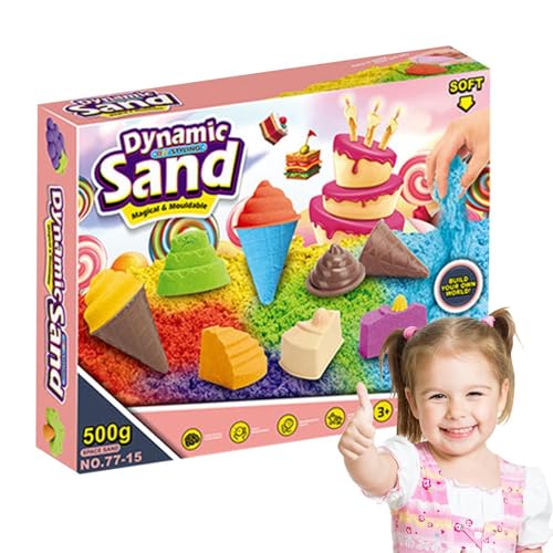 Sand für Sandkasten, formbarer Sand für | Spielsand aus formbarem Sand | Lernspielzeug aus sensorischem Sand, Spielset aus künstlichem Sand, feinmotorisches Spielzeug für Taschenfüller von GENERIC