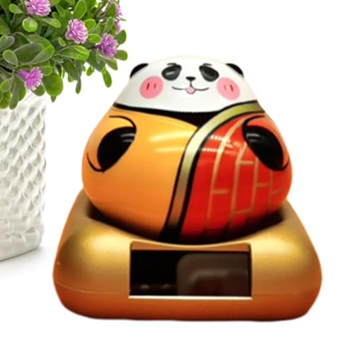 Solarbetriebene Tanzpuppe, Auto-Wackelkopfpuppe,Solarbetriebene tanzende Panda-Puppendekoration - Solar-Autodekoration mit Panda-Cartoon-Bild für Schlafzimmer, Schreibtisch, Arbeitsbereich, Armaturenb von GENERIC