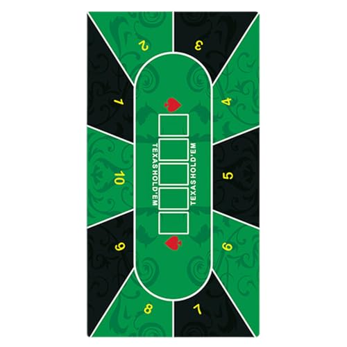 Texas Holdem Matte, Poker-Tischmatte | Tragbare Poker-Layout-Tischdecke aus Gummi | rutschfeste Tischmatte für Home Entertainment, Gesellschaftsspielzimmer, S von GENERIC