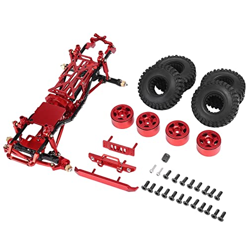 GERALD Zusammengebautes Rahmen-Chassis-Kit Aus Aluminiumlegierung für Axial SCX24 AXI00002 JLU 1/24 RC Crawler Car Upgrade Parts,1 von GERALD