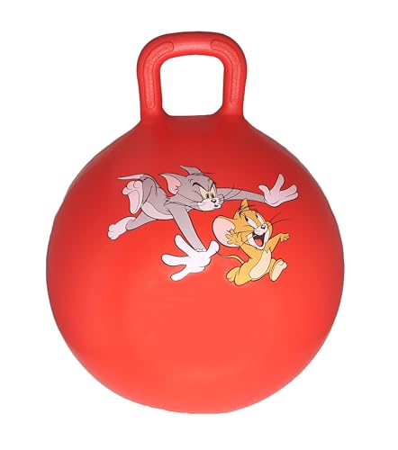 GERARDO'S Toys - Tom und Jerry Roter Hüpfball: Spaßiges Springspielzeug für Kinder | Robust, Sicher und Markengetreu | Ideal für drinnen und draußen | In lebhaftem Rot erhältlich von GERARDO'S