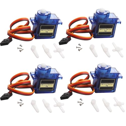 4pcs 9G Micro Motor für RC Roboter/Gehen Hubschrauber Boot Flugzeug Helikopter Auto Fahrzeugmodelle Steuerung mit Kabel，Kompatibel mit Android (4 pcs) von GERUI