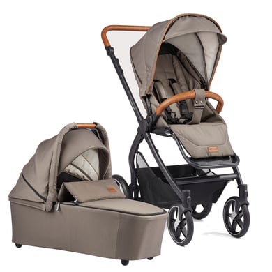 GESSLEIN Kombikinderwagen FX4 Soft+ Style Babywannen Set taupe von GESSLEIN