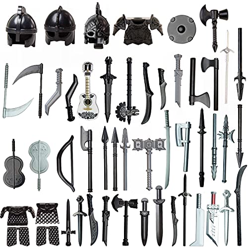 GEST 51Pcs Benutzerdefinierte Mittelalterliche Antike Rom Ägypten Baustein Figur Militärwaffe Helm Rüstung Kit, Baustein Spielzeug Zubehör Sammlung Kit von GEST