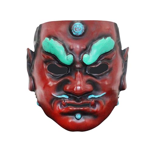 GEST Samurai Oni Maske für Männer, Japanische Traditionelle Dämon Ninja Maske Punk Maske für Halloween Cosplay Requisiten von GEST