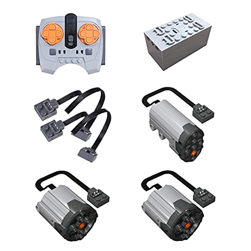 GEST Technik Power Functions Set, Technik Motoren Set mit Fernbedienung Batteriebox, Upgrade Motor Power Kit - 7 Teile von GEST